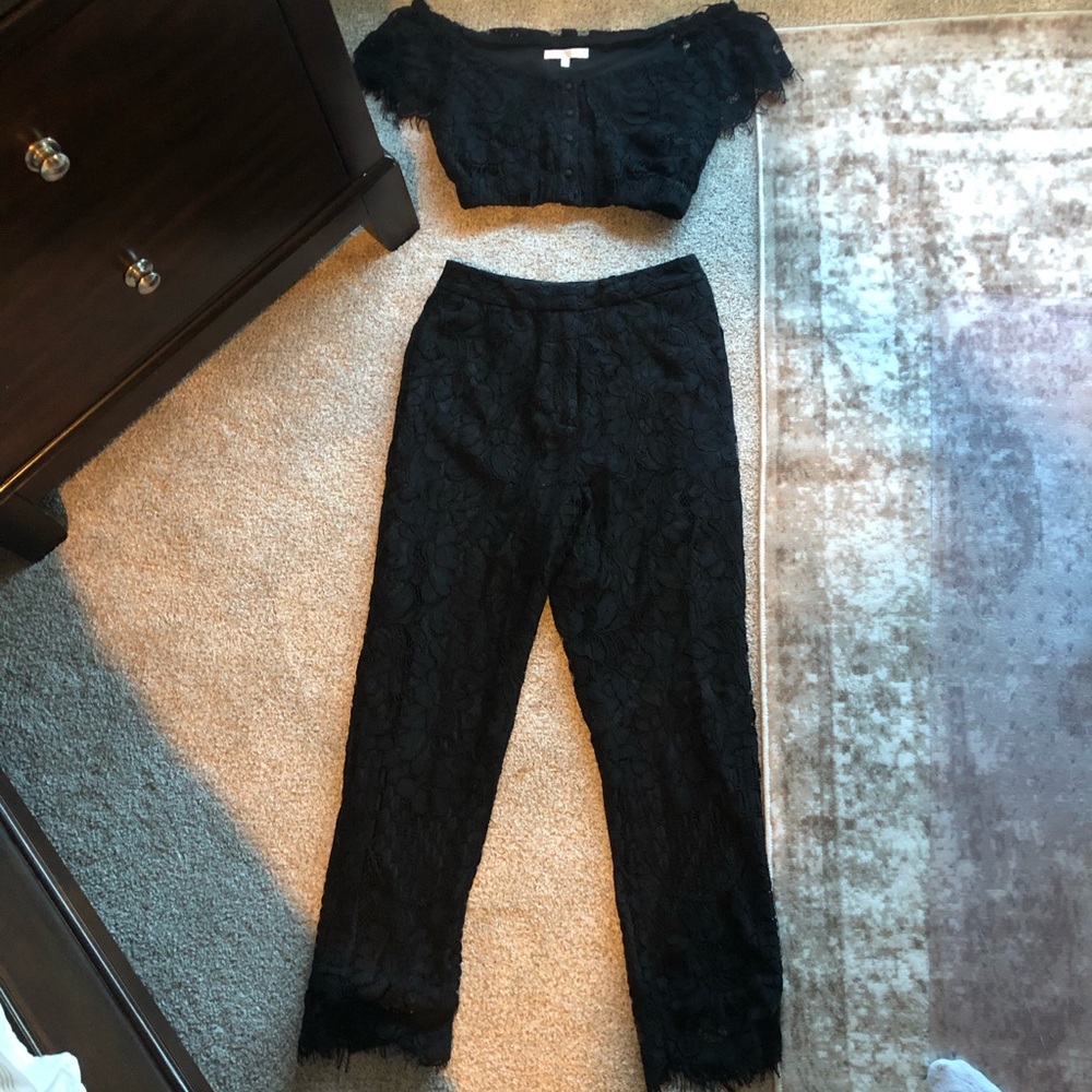 NBW: Two piece crop and pant set WAYF size small